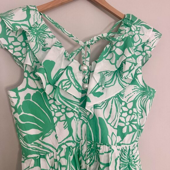 Lilly Pulitzer Ritamarie V-neck Cotton Ruffle Mini Fit & Flare Dress - NWT - 4 - Picture 10 of 12